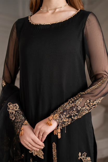 Iznik I Festive Formal I UE-417 Embroidered Chiffon - Ladies Clothes - Maria Faisal