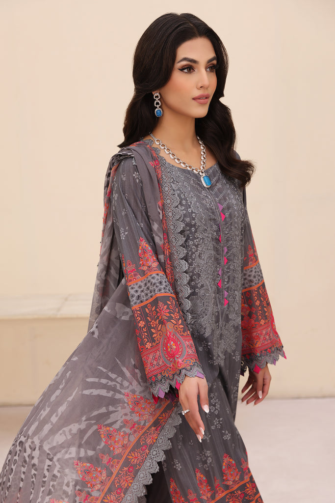Charizma | Naranji Embroidered Lawn 24 | CN4-006 - Maria Faisal