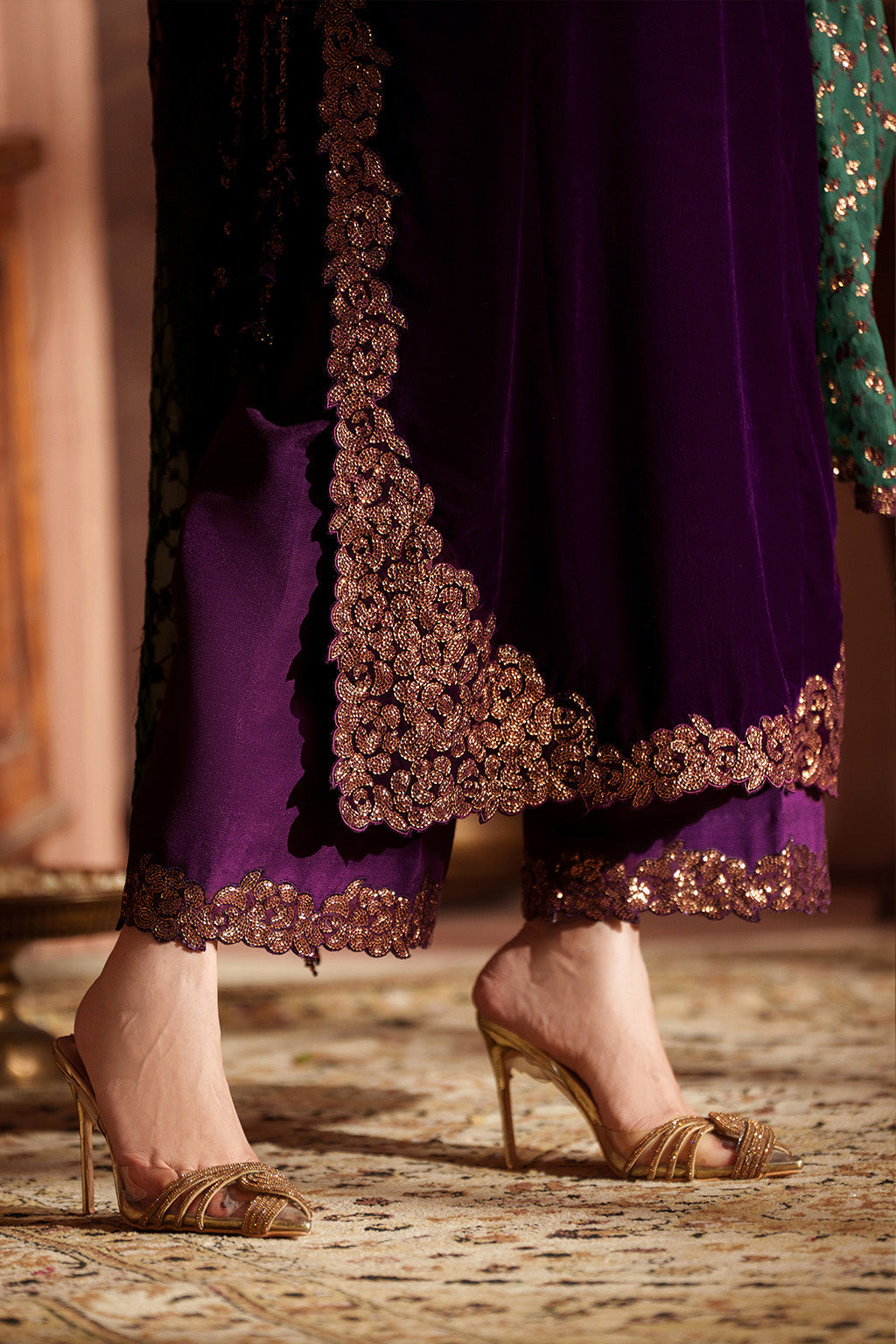 Iznik | Velvet 25 | IV-57 Embroidered Velvet - Formal Dress - available at Maria Faisal in UK and USA.