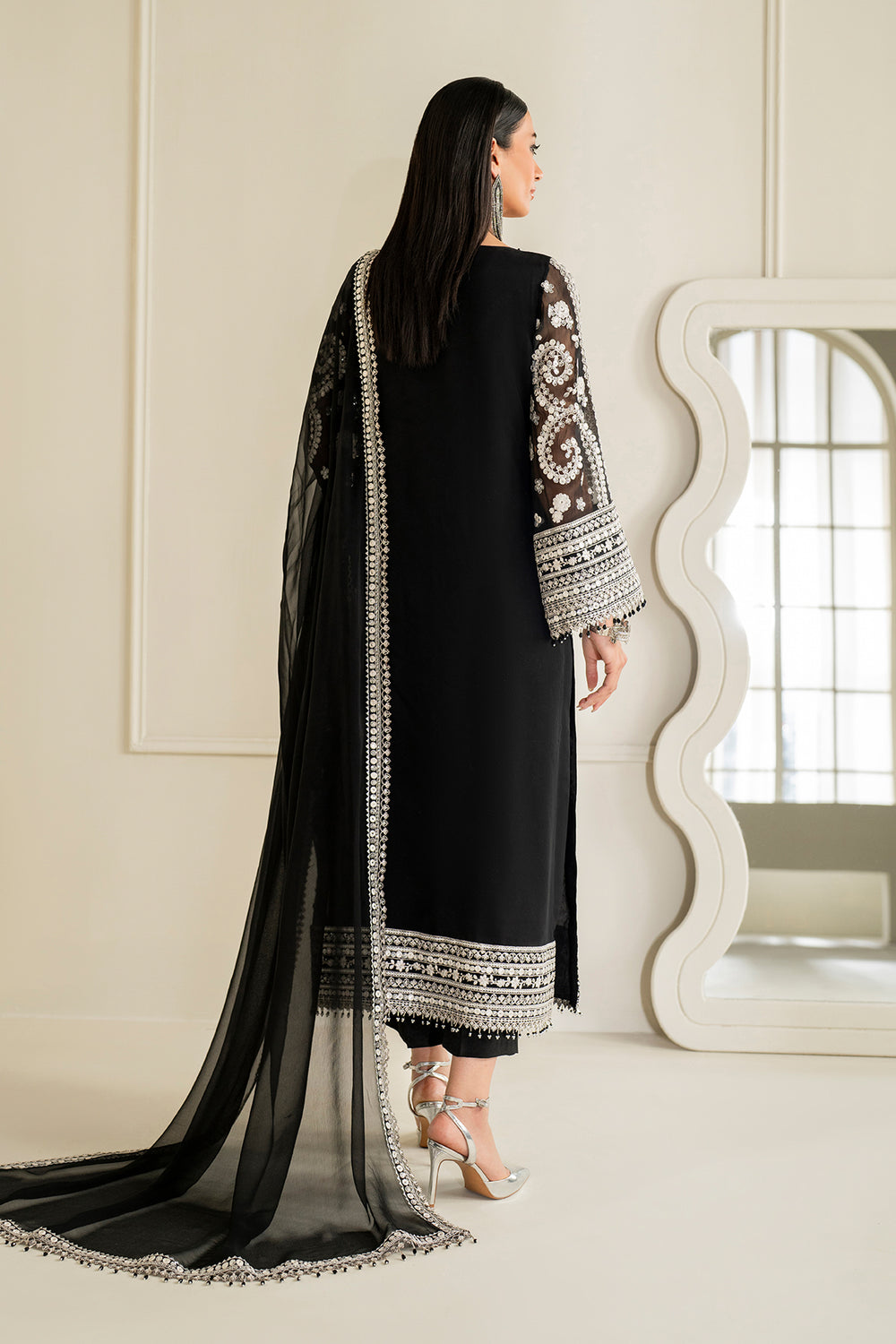 Baroque | Formals Collection | EMBROIDERED CHIFFON UF-4158 - Formal Dress - available at Maria Faisal in UK and USA.