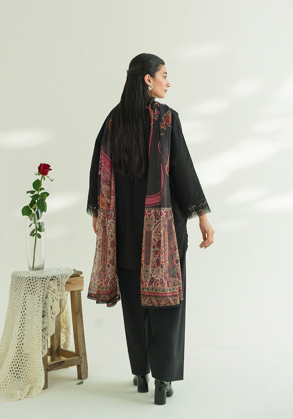 Zarqash | Whispers of Summer | MIDNIGHT WHISPERS - Casual Dress - available at Maria Faisal in UK and USA.