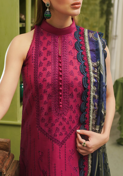 Zarqash | Tresor Luxury Lawn 24 | ZQT 0012 ROSA - Maria Faisal