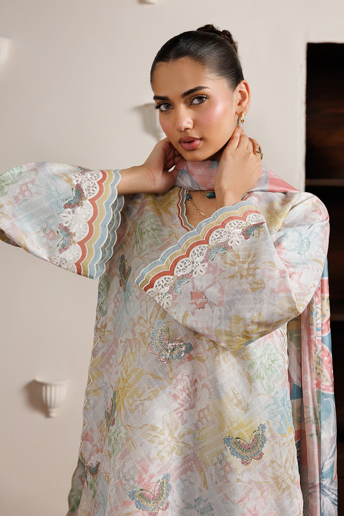 Baroque | Luxury Summer Pret | UF-4526 - Luxury Dress - available at Maria Faisal in UK and USA.