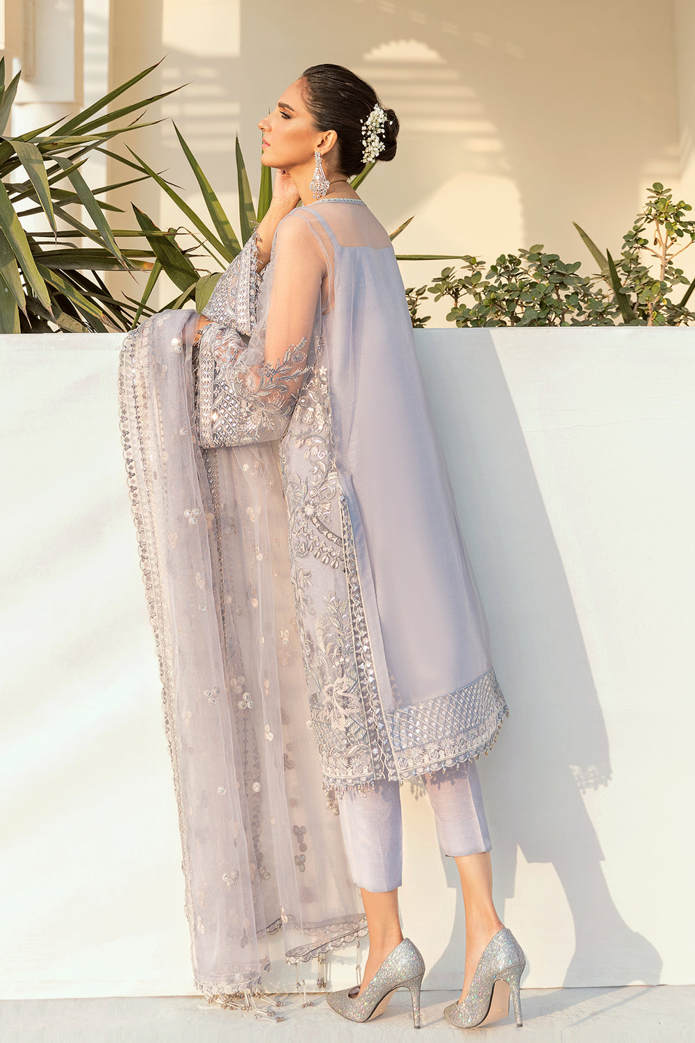 Baroque | Formals Collection | EMBROIDERED NET UF-74 - Formal Dress - available at Maria Faisal in UK and USA.