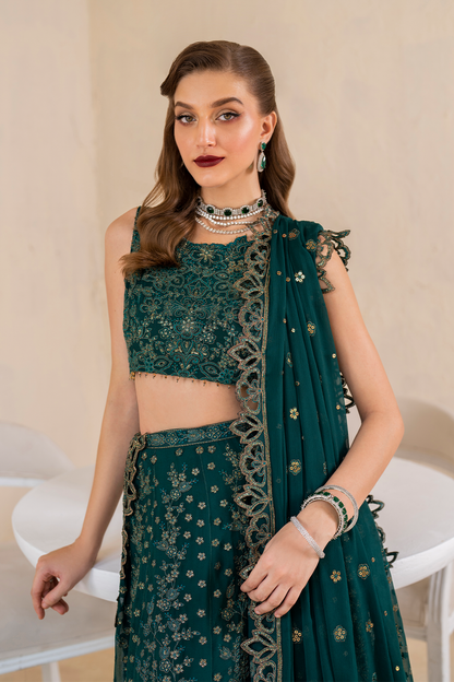Iznik | Chinnon Chiffon | CC-47 Embroidered Chiffon - Ladies Clothes - Maria Faisal