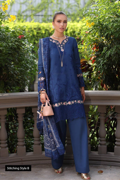 Noor by Saadia Asad | Eid Luxury Schiffli Laserkari 25 | D10- Royal Blue by Maria Faisal - Registered Vendor of : Noor by Saadia Asad - type : Ladies Clothes - 100% original wedding dresses