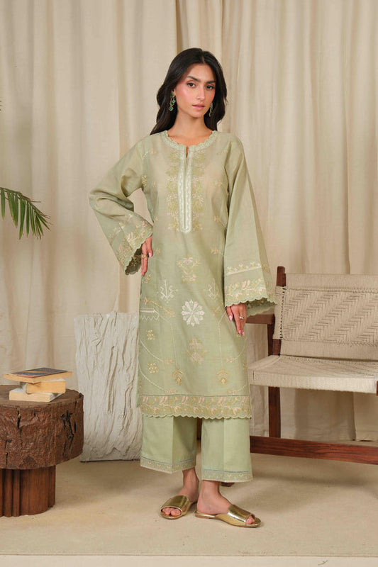 Noor by Saadia Asad | Noor Pret 25 | D4 - Muted Green - Ladies Clothes - Maria Faisal