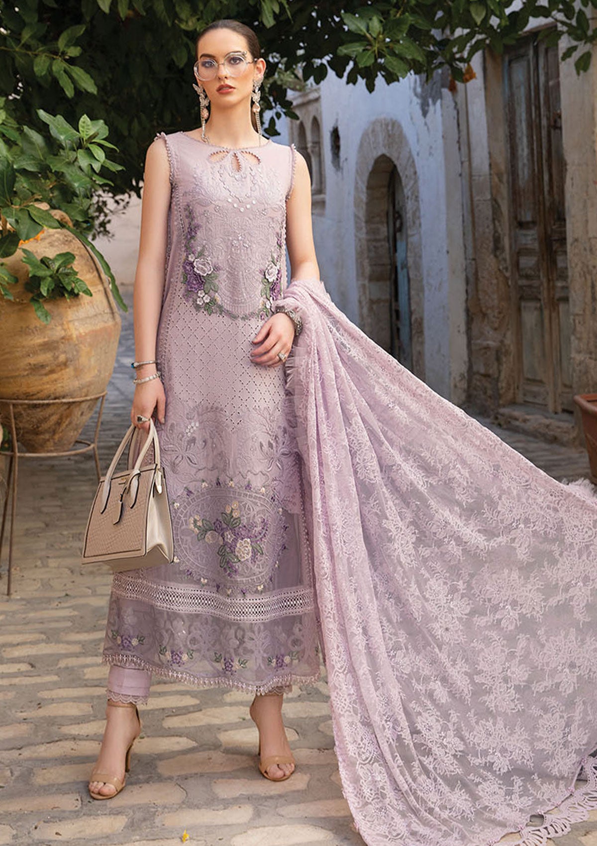 Maria B | Lawn 2025 | MB24#11B - Luxury Dress - available at Maria Faisal in UK and USA.