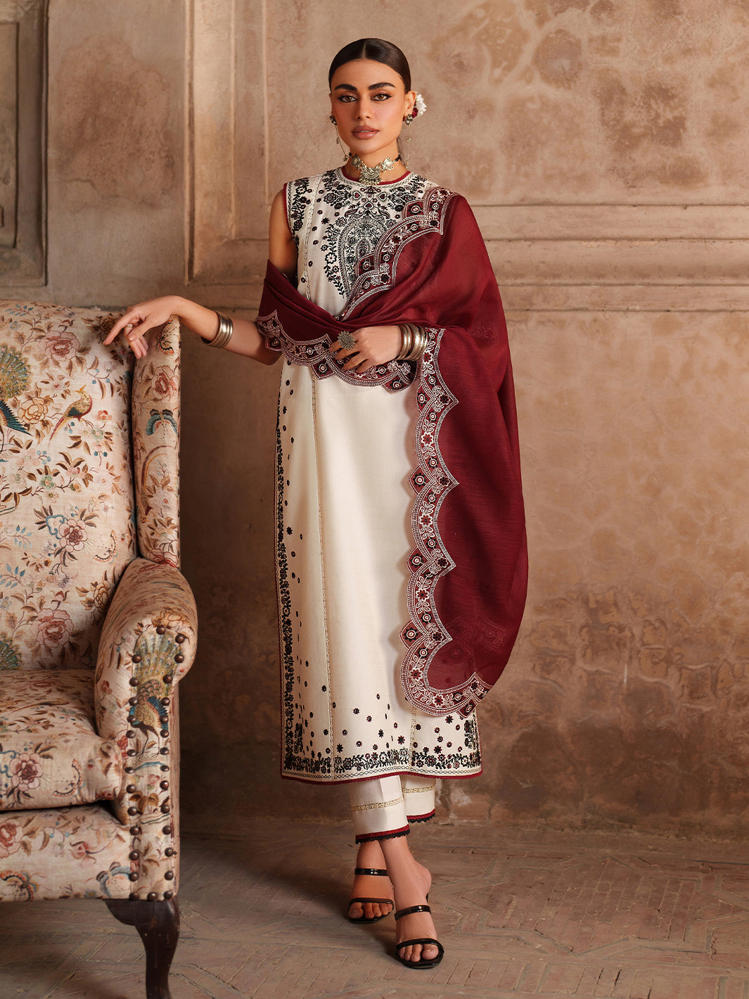 Binilyas | Suroor Eid Pret 26 |245-A - Luxury Dress - available at Maria Faisal in UK and USA.