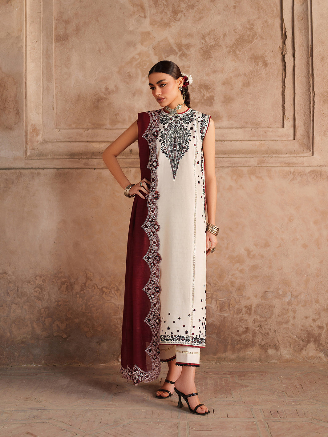 Binilyas | Suroor Eid Pret 26 |245-A - Luxury Dress - available at Maria Faisal in UK and USA.
