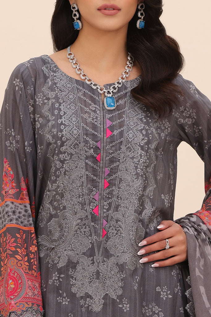 Charizma | Naranji Embroidered Lawn 24 | CN4-006 - Maria Faisal