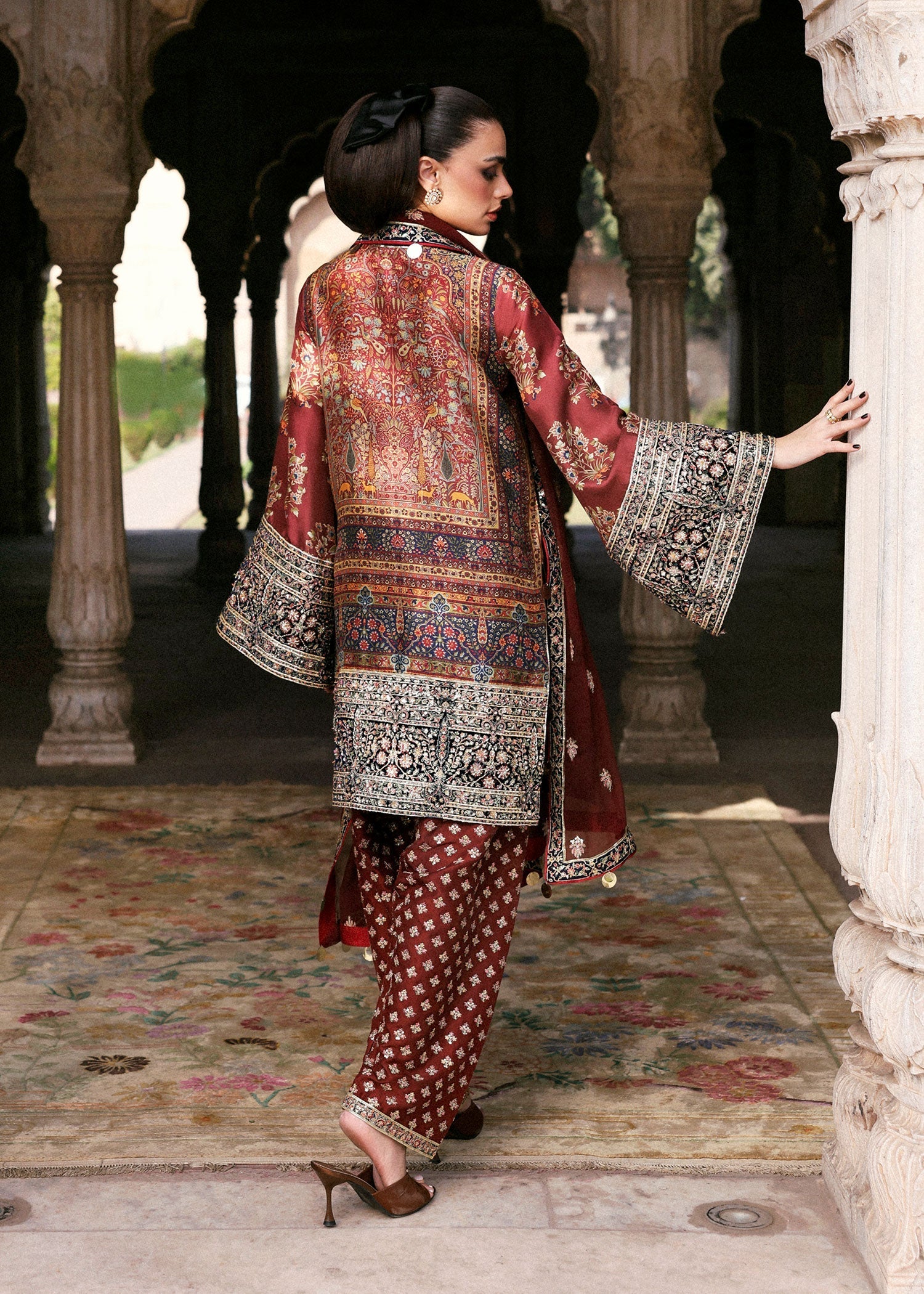 Hussain Rehar | Luxury Pret AW 25 | Brickelle - Formal Dress - available at Maria Faisal in UK and USA.