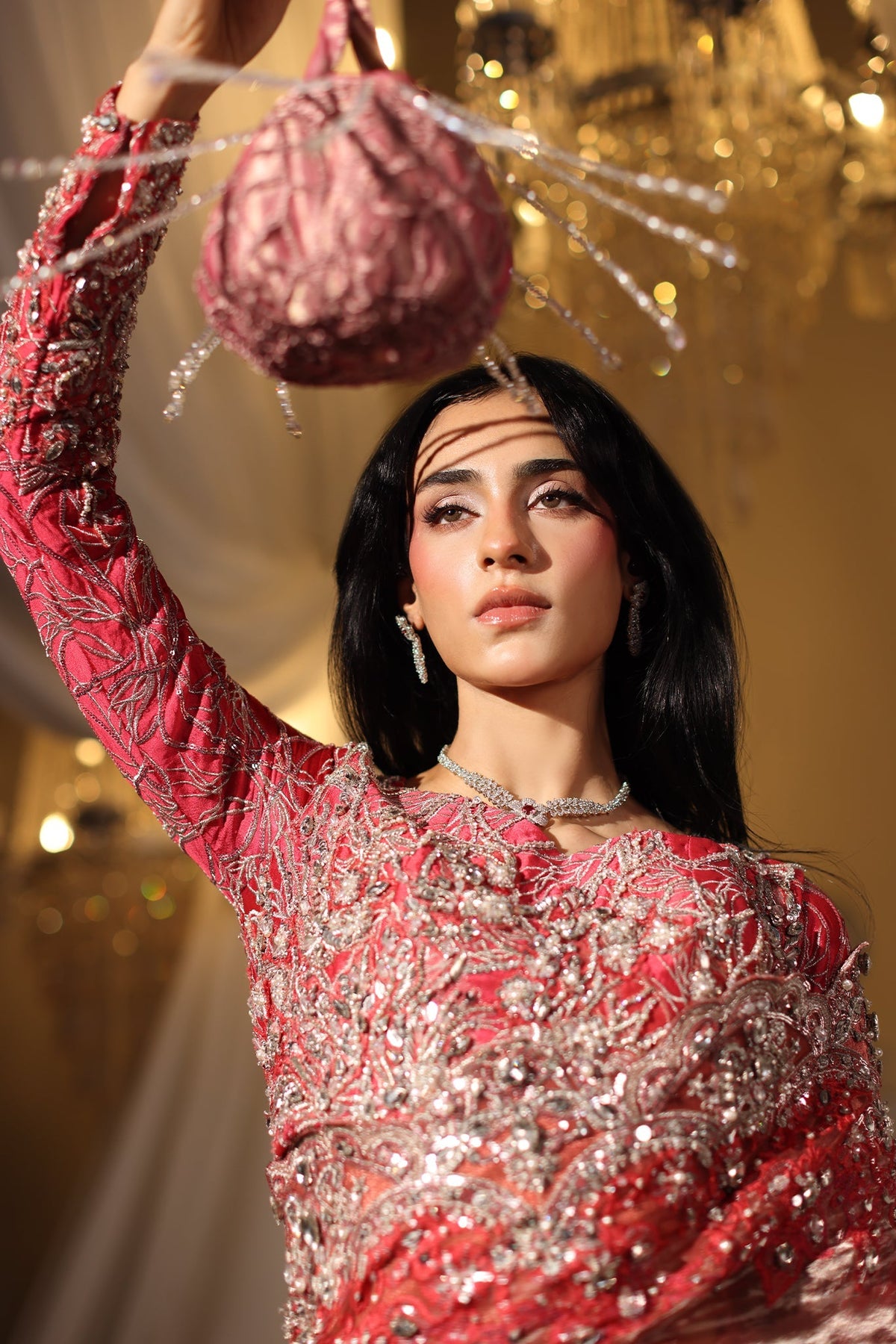 Musferah Saad | Casa Blance |Coral Majesty - Bridal Dress - available at Maria Faisal in UK and USA.