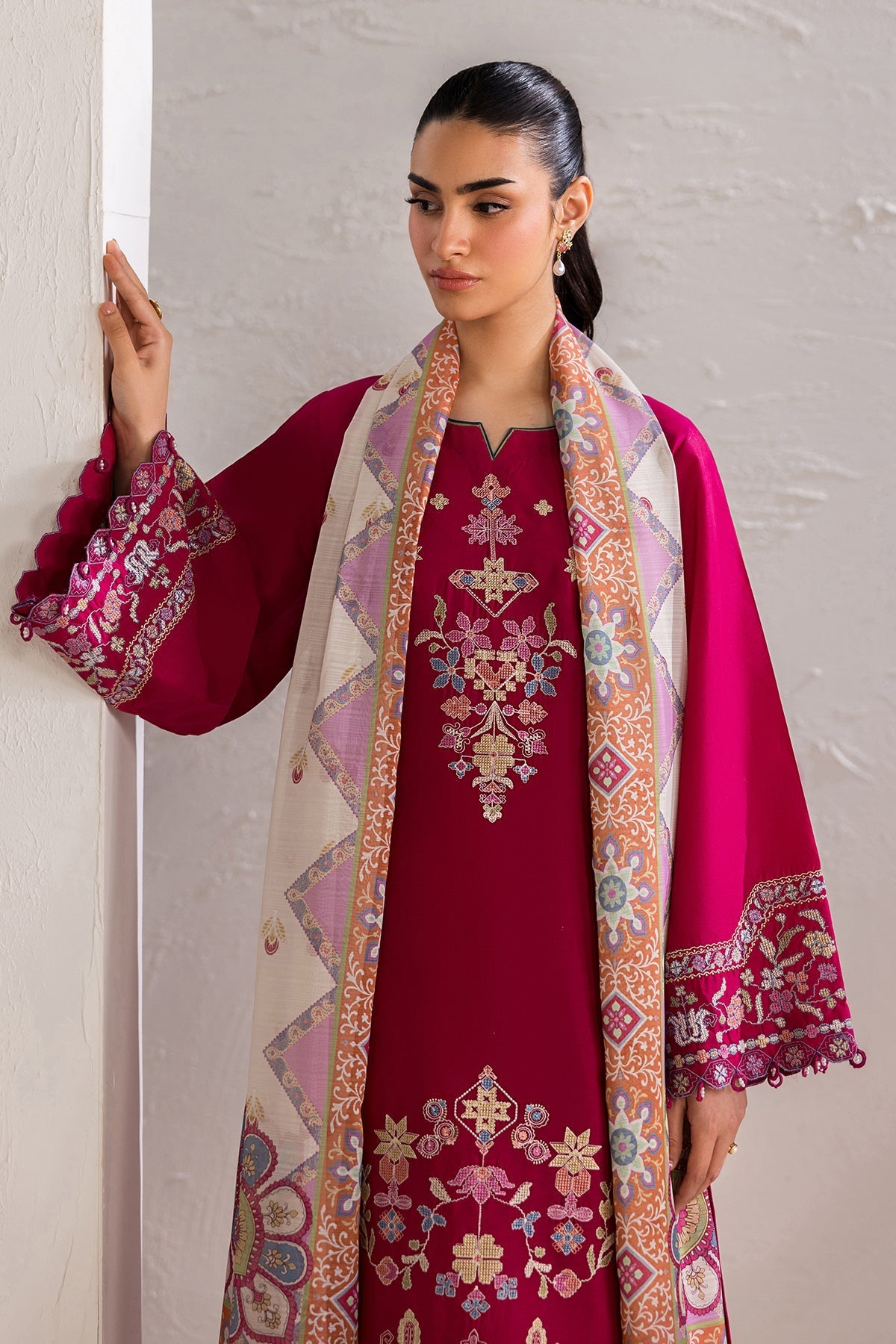 Baroque | Luxury Summer Pret | UF-4449 - Luxury Dress - available at Maria Faisal in UK and USA.