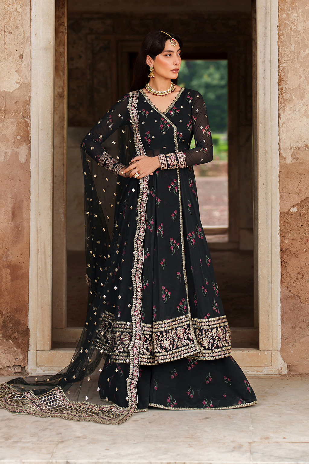 Iznik | Festive Formal | UE-550 Printed Chiffon - Ladies Clothes - Maria Faisal