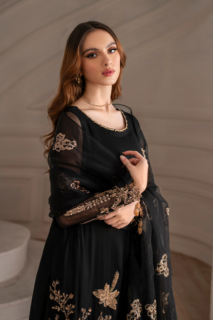 Iznik I Festive Formal I UE-417 Embroidered Chiffon - Ladies Clothes - Maria Faisal