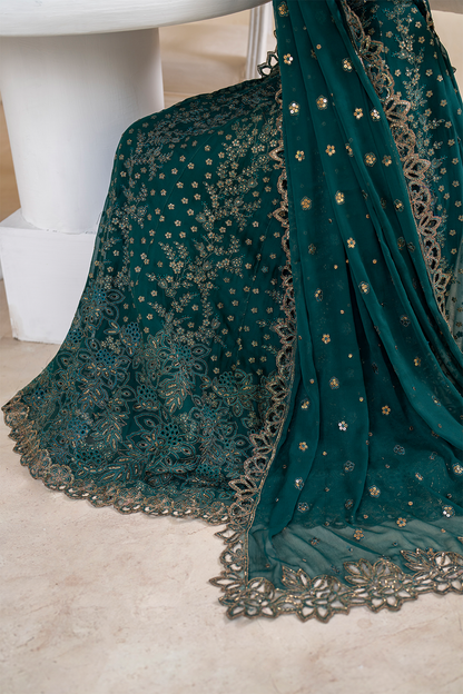 Iznik | Chinnon Chiffon | CC-47 Embroidered Chiffon - Ladies Clothes - Maria Faisal