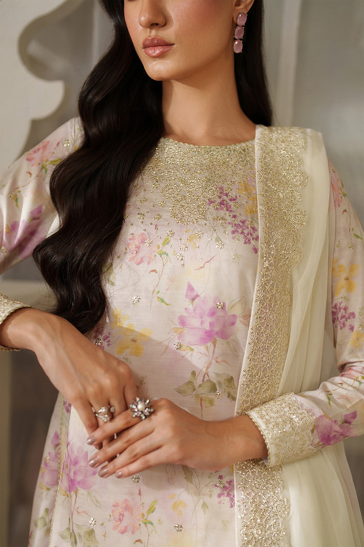 Iznik | Printed Formals | UE-544 - Formal Dress - available at Maria Faisal in UK and USA.