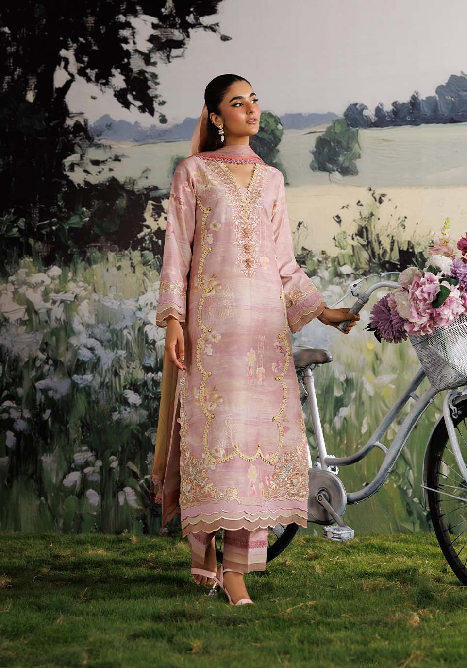 Zarqash | RimJhim The Moonsoon Edit 26 | SHABNAM ZQ002 - Casual Dress - available at Maria Faisal in UK and USA.