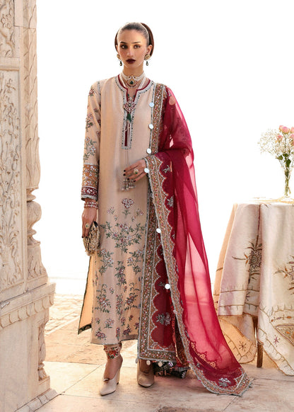 Hussain Rehar | Luxury Pret AW 25 | Florielle - Formal Dress - available at Maria Faisal in UK and USA.