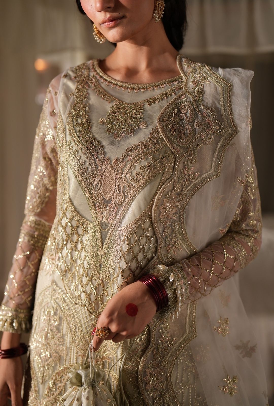 Ajr Couture | Dastan e Ishq | Naghma - Formal Dress - available at Maria Faisal in UK and USA.