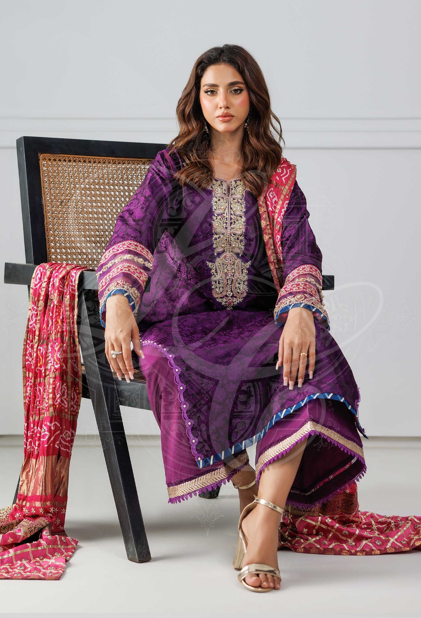 Layla Chatoor | Pret A Porter | LC-32 - Luxury Dress - available at Maria Faisal in UK and USA.