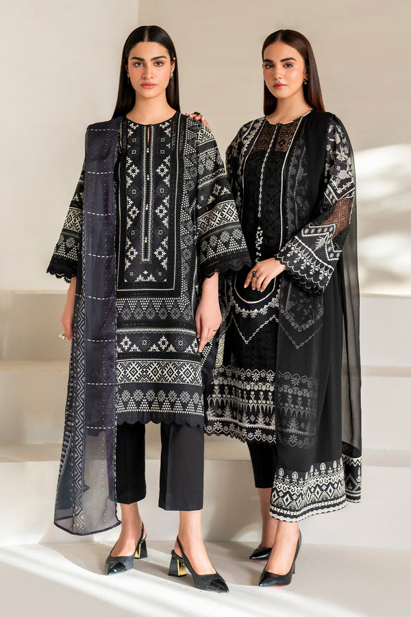 Baroque | Luxury Pret 24 | LAWN UF-672 - Designer Dress with Intricate embroidery and embellishments. Shop elegent wedding dress at Maria Faisal.