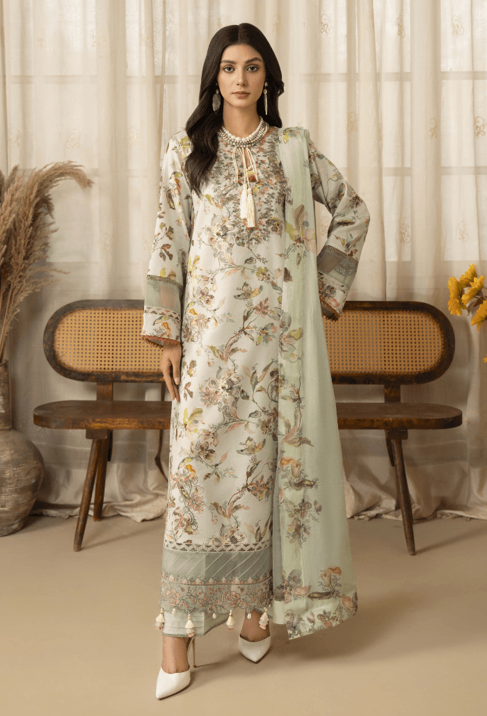 Humdum | Senora Lawn 25 | Senora - D09 by Maria Faisal - Registered Vendor of : Humdum - type : Ladies Clothes - 100% original wedding dresses