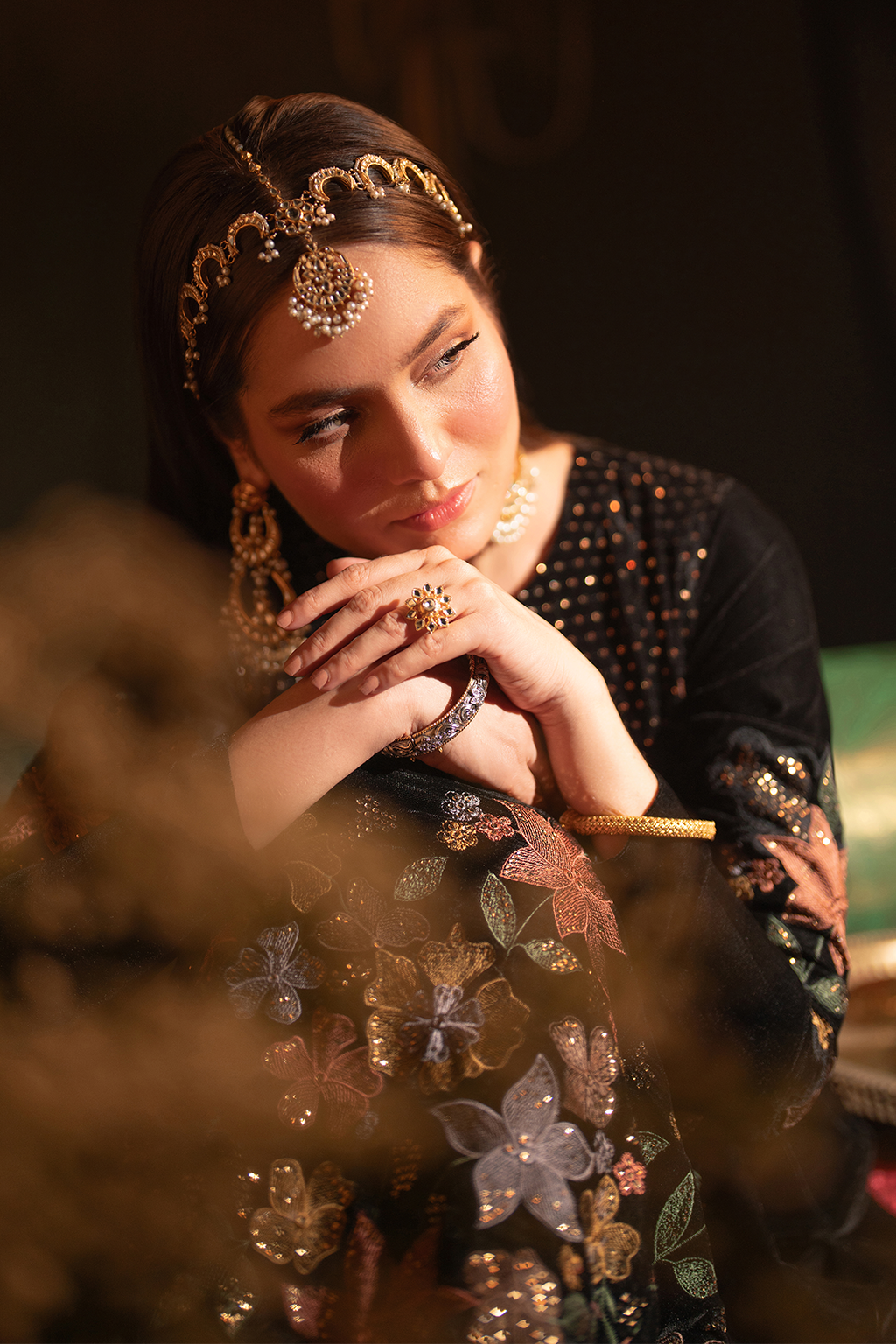 Iznik | Velvet 25 | IV-52 Embroidered Velvet - Formal Dress - available at Maria Faisal in UK and USA.