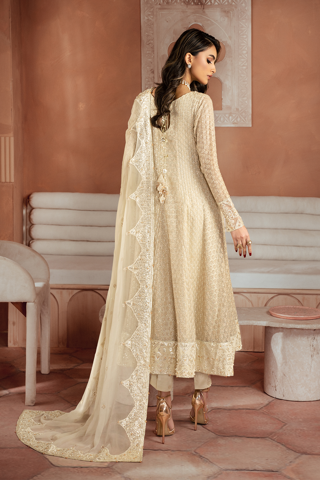 Iznik | Chiffon Kari | ICK-06 Embroidered Chiffon - Ladies Clothes - Maria Faisal
