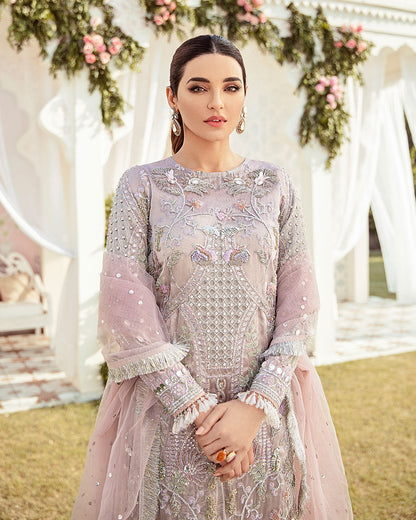 Gulaal | Wedding Formals | CLAIR EMBROIDERED NET 3-PIECE SUIT WS-05 - Designer Dress with Intricate embroidery and embellishments. Shop elegent wedding dress at Maria Faisal.