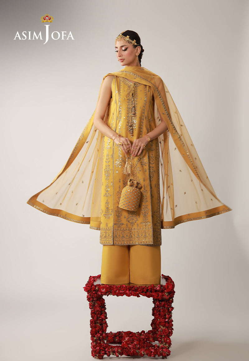 Asim Jofa | Layaan Festive Collection | AJULO-09 - Formal Dress - available at Maria Faisal in UK and USA.