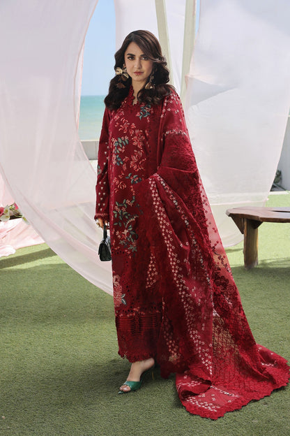 Maryam Hussain | Luxury Lawn 24 | CRIMSON - Waniyas