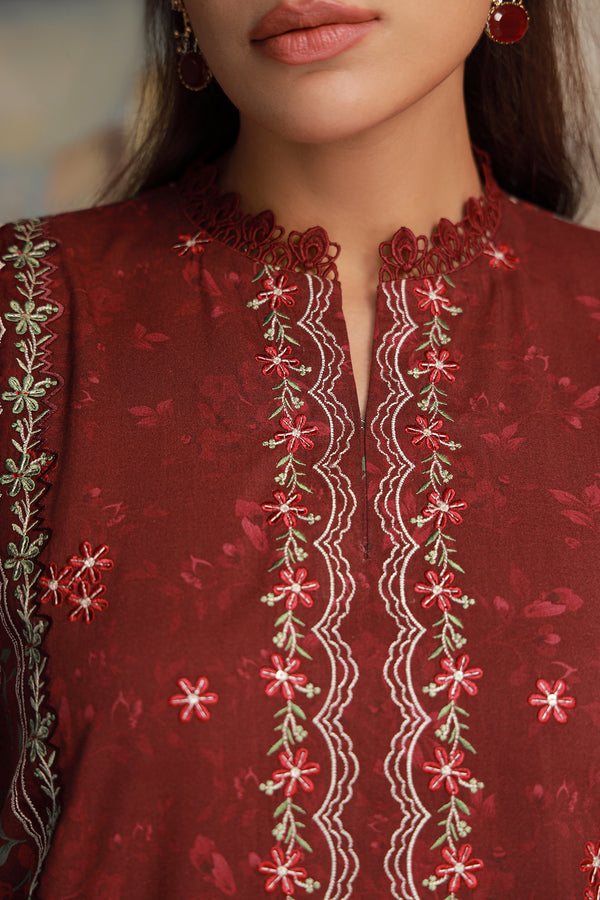 Sahar | Fall 25 | Crimson Amour - Ladies Clothes - Maria Faisal