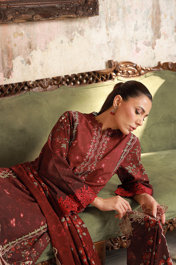 Sahar | Fall 25 | Crimson Amour - Ladies Clothes - Maria Faisal