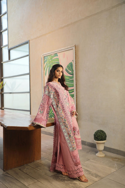 Maryam Hussain | Luxury Lawn 24 | CORAL - Waniyas