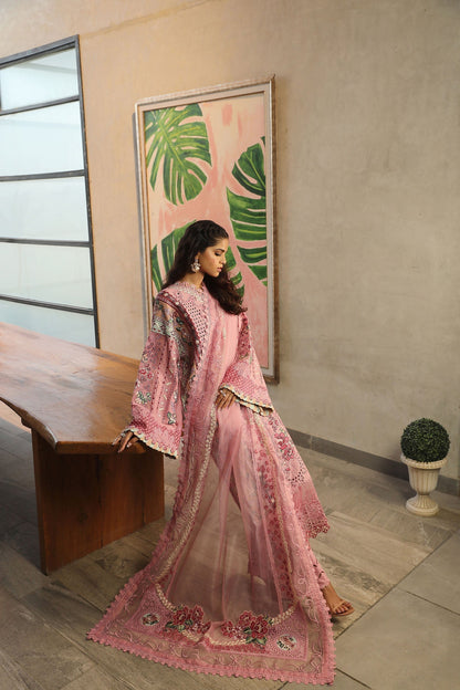 Maryam Hussain | Luxury Lawn 24 | CORAL - Waniyas