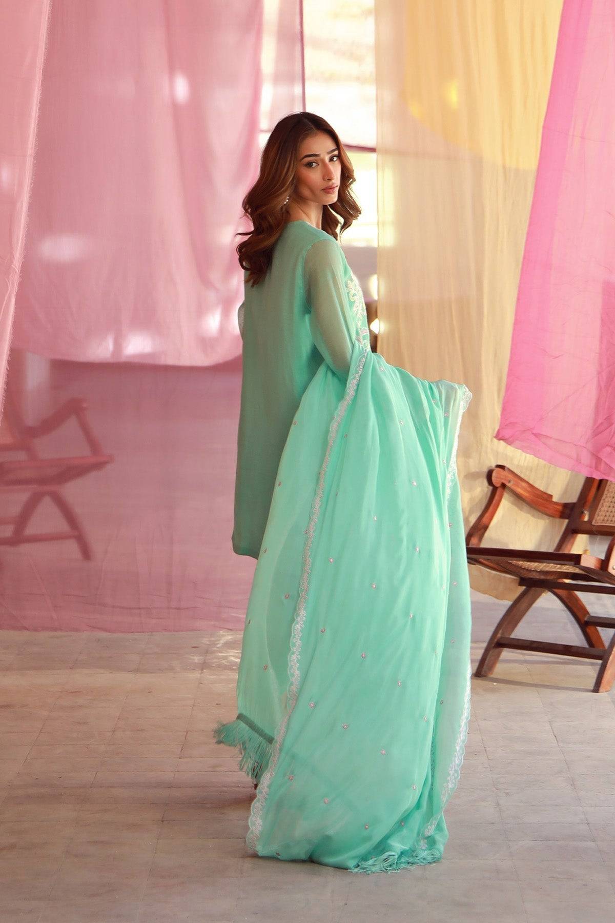 Sahar | Luxe Pret 25 | Mint Petal by Maria Faisal - Registered Vendor of : Sahar - type : Ladies Clothes - 100% original wedding dresses