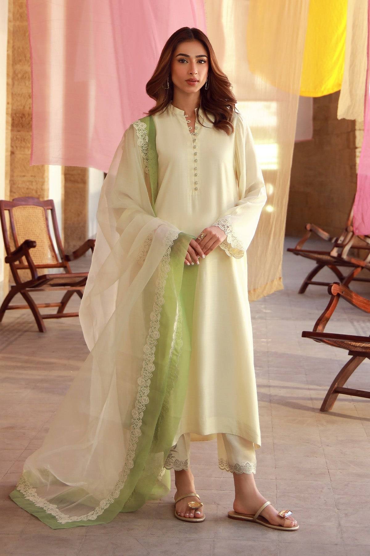 Sahar | Luxe Pret 25 | Ivory Meadow by Maria Faisal - Registered Vendor of : Sahar - type : Ladies Clothes - 100% original wedding dresses