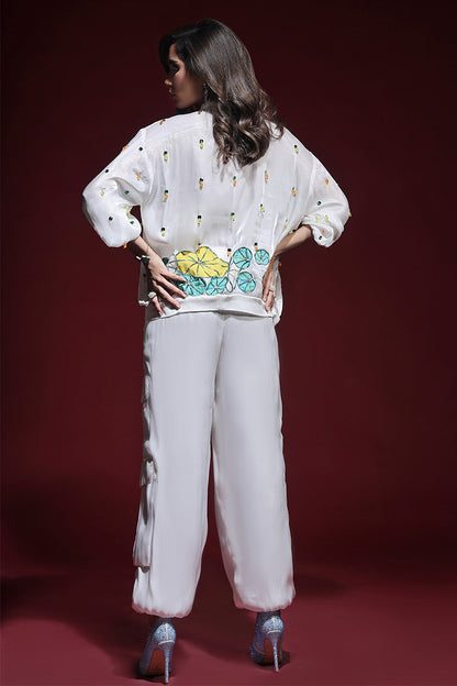 Wardha Saleem | Luxury Pret Fusion Wear | ZARA BOMBER JACKET WITH CARGO PANTS (2PC) - Ladies Clothes 