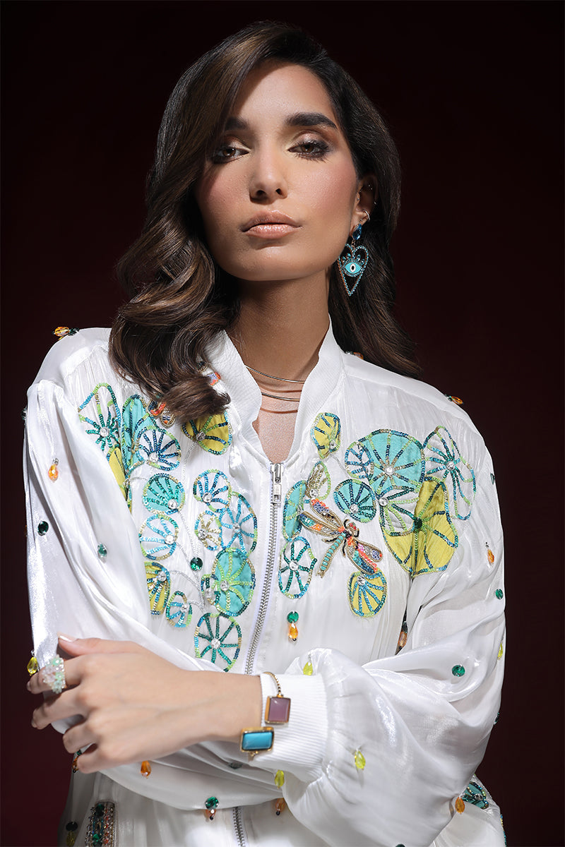 Wardha Saleem | Luxury Pret Fusion Wear | ZARA BOMBER JACKET WITH CARGO PANTS (2PC) - Ladies Clothes 