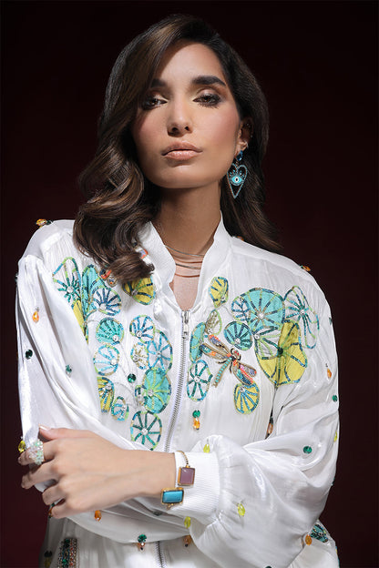 Wardha Saleem | Luxury Pret Fusion Wear | ZARA BOMBER JACKET WITH CARGO PANTS (2PC) - Ladies Clothes 