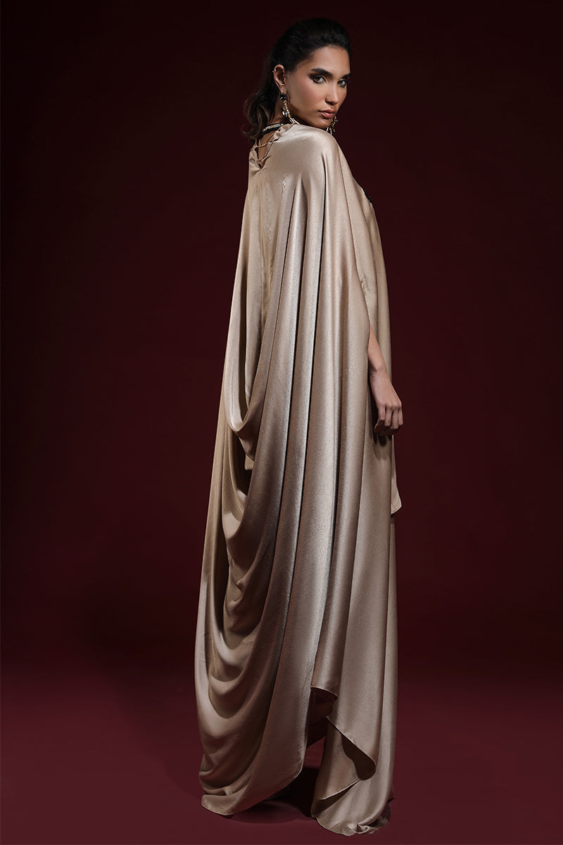 Wardha Saleem | Luxury Pret Fusion Wear | SAHARA DRAPE WITH PANTS (2PC) - Ladies Clothes 
