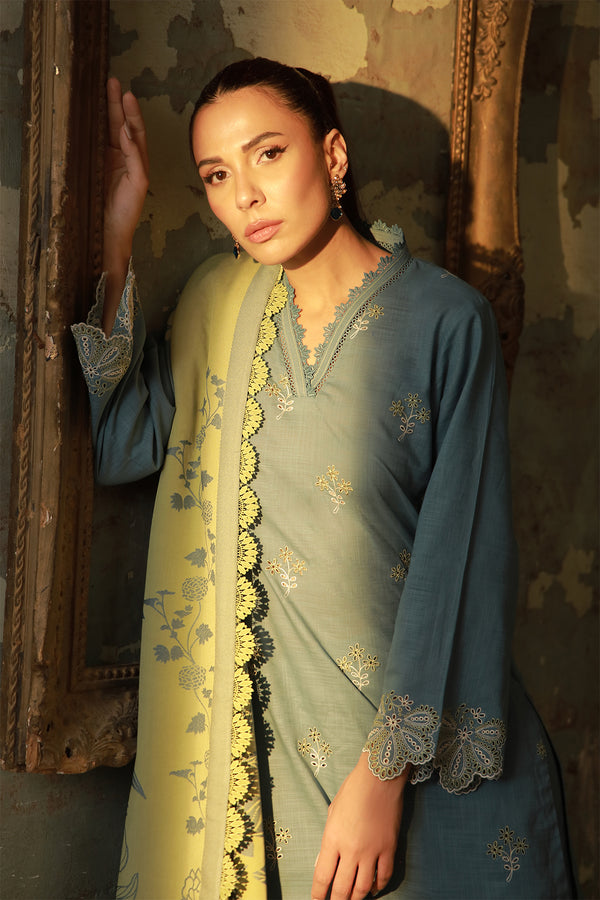 Sahar | Fall 25 | Aqua Meadow - Ladies Clothes - Maria Faisal