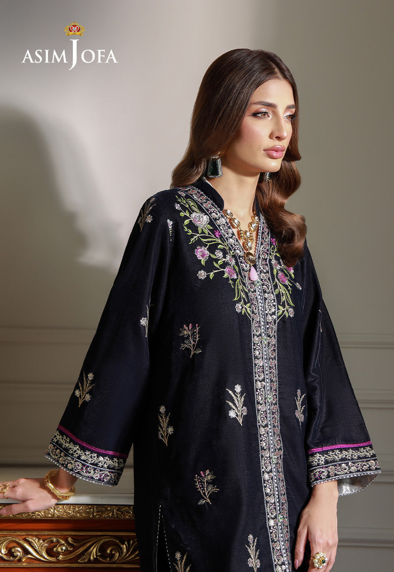 Asim Jofa | Velvet Edit | AJVG-11 - Designer Dress with Intricate embroidery and embellishments. Shop elegent wedding dress at Maria Faisal.