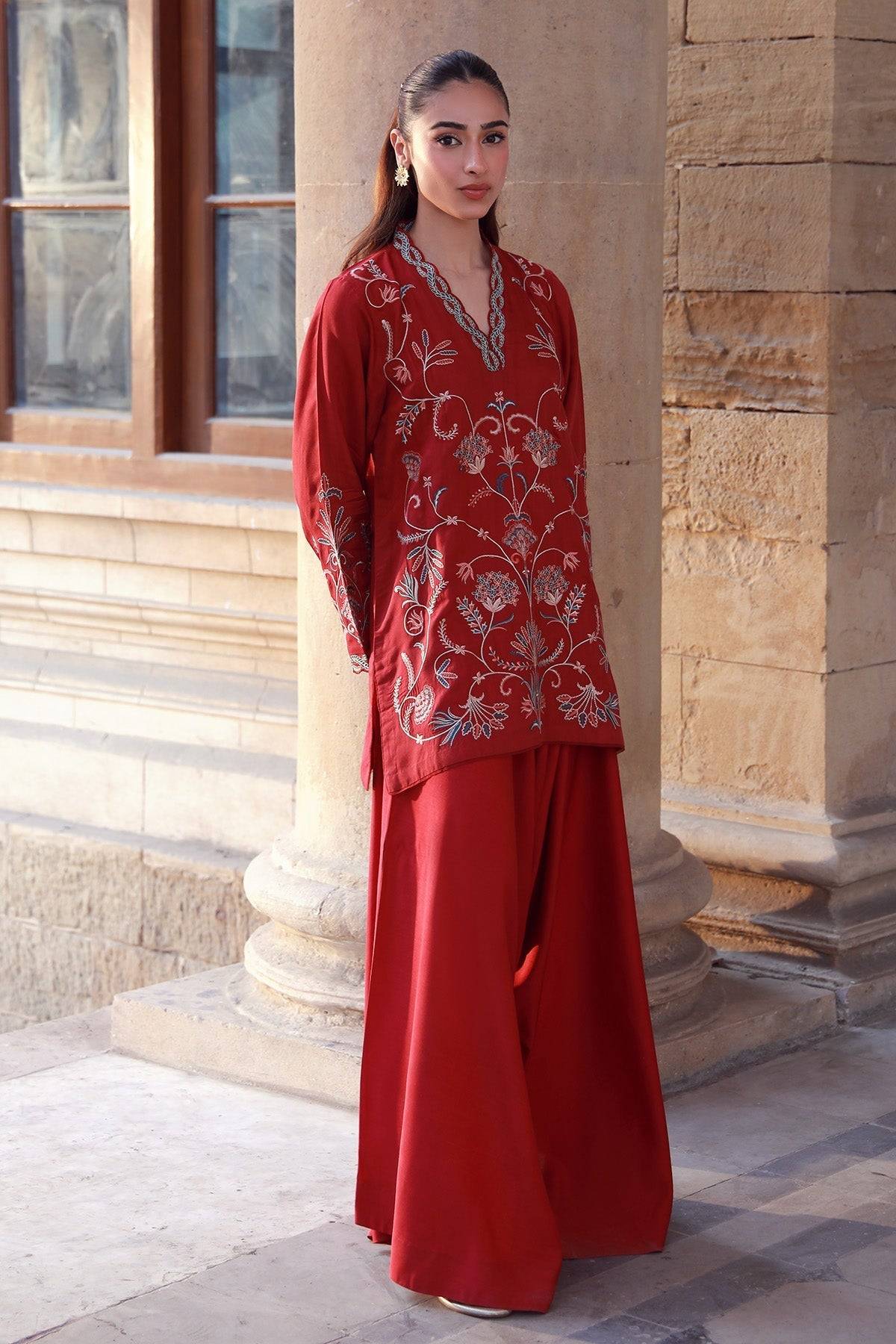 Sahar | Luxe Pret 25 | Crimson Garden by Maria Faisal - Registered Vendor of : Sahar - type : Ladies Clothes - 100% original wedding dresses