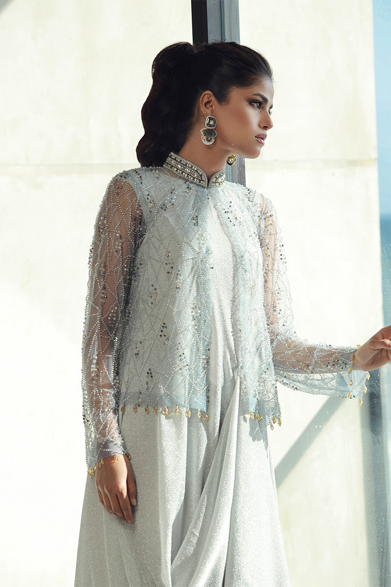 Wardha Saleem | Luxury Pret Fusion Wear | PEARL (2PC) - Ladies Clothes 