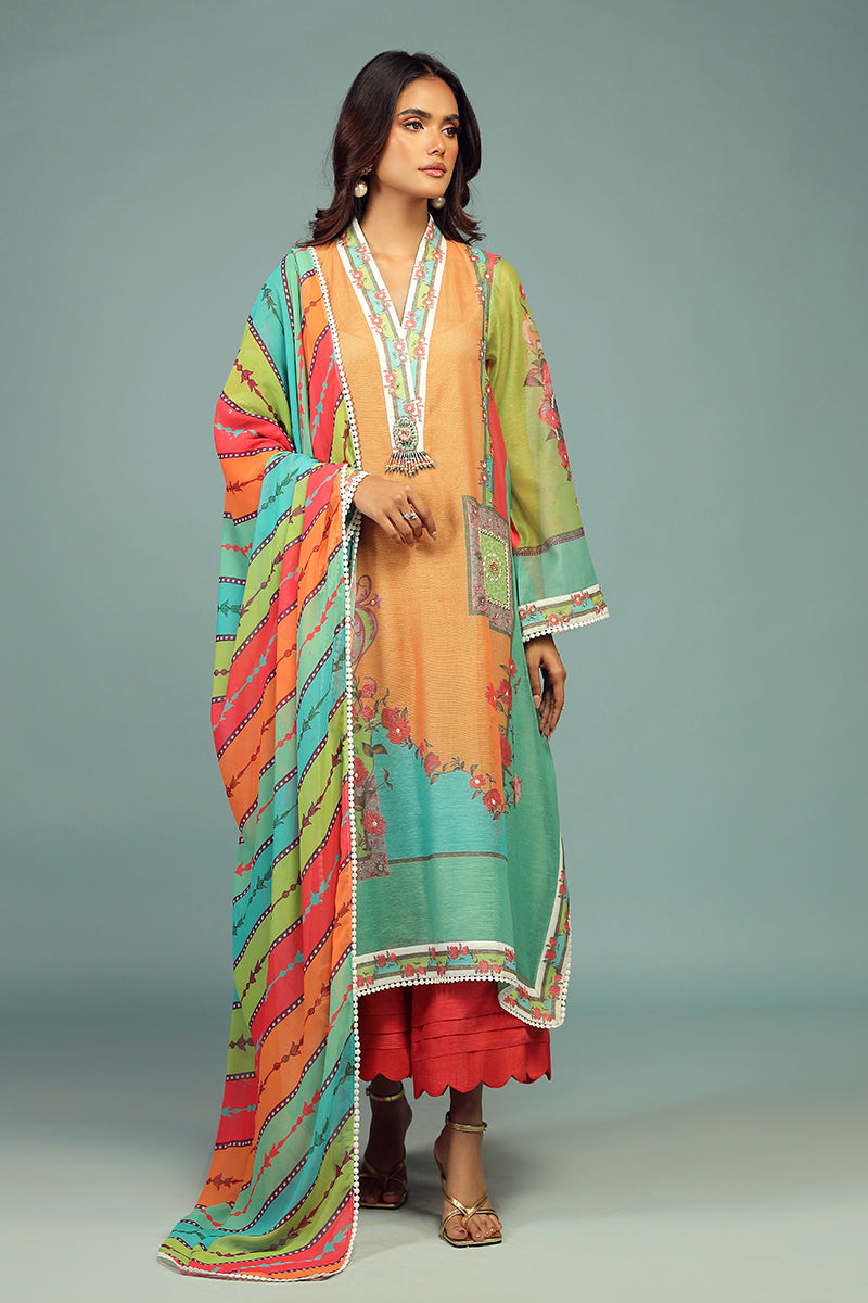 Wardha Saleem | Luxury Pret Traditional Wear | AFSANEH SHIRT WITH DUPATTA ( 2 PC) - Ladies Clothes 