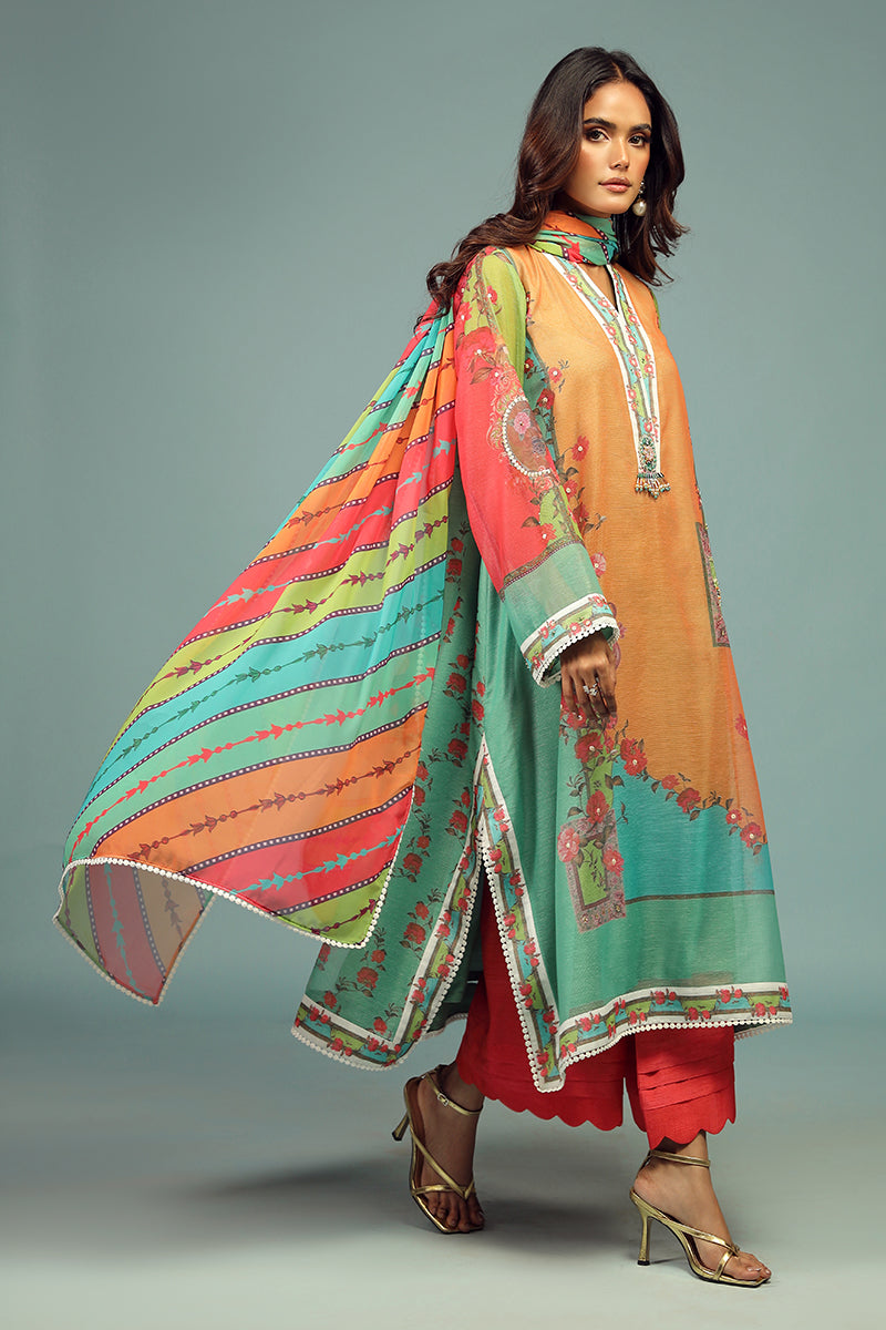 Wardha Saleem | Luxury Pret Traditional Wear | AFSANEH SHIRT WITH DUPATTA ( 2 PC) - Ladies Clothes 