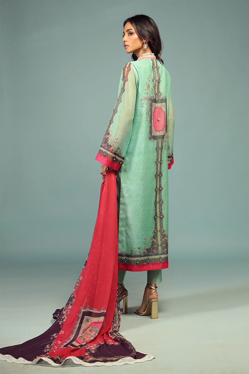 Wardha Saleem | Luxury Pret Traditional Wear | CHANDNI SHIRT WITH DUPATTA ( 2 PC) - Ladies Clothes 